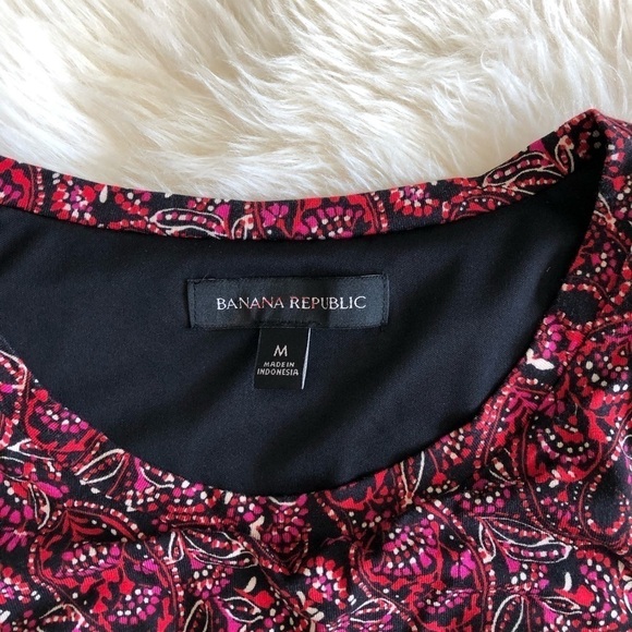 Banana Republic Flounce Hem T Shirt Dress Paisley - Picture 5 of 8